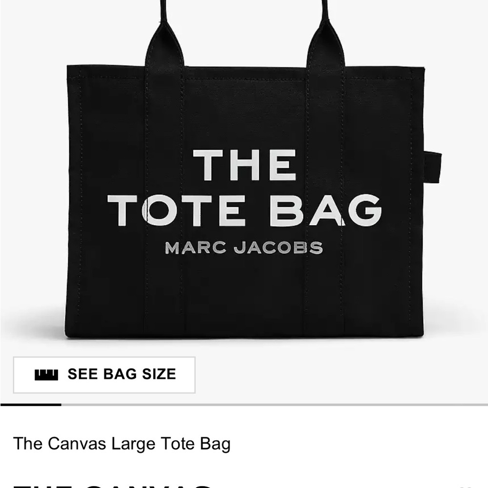Marc Jacobs Black Large Tote Bag